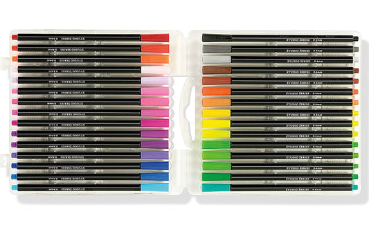 Studio Series Fine Line Marker Set 0.4 mm Fiber Tip showing all 30 colors on white background