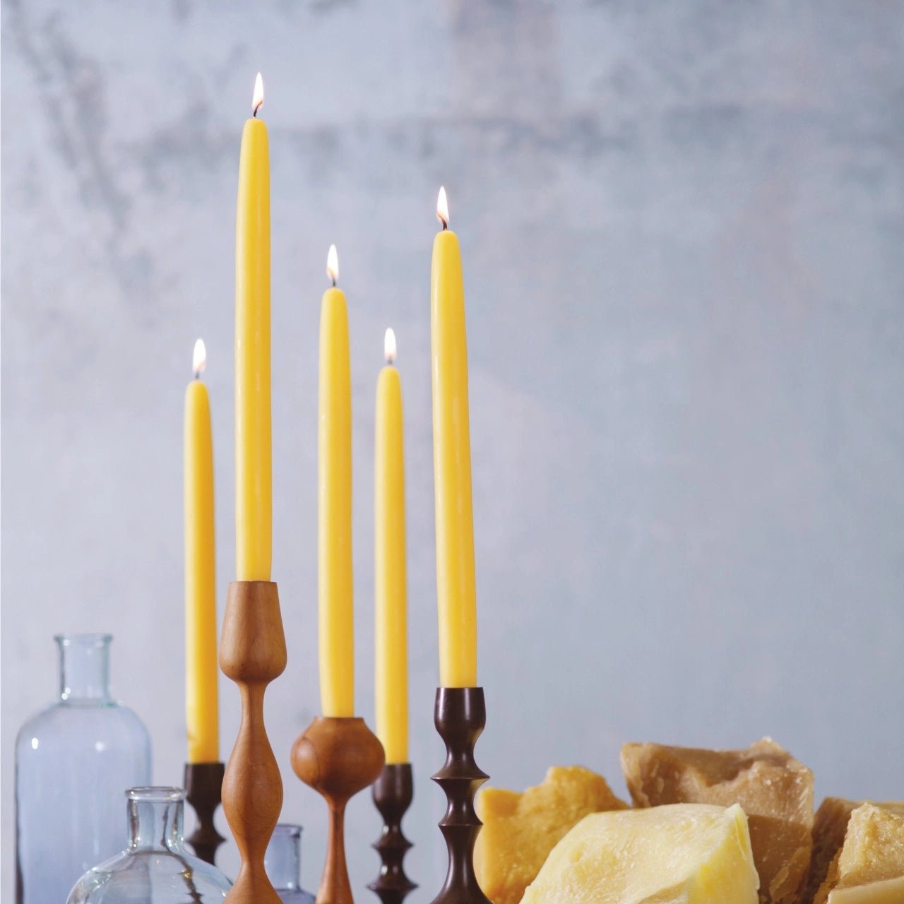 100% Beeswax Taper Candles by Big Dipper Waxworks - Alder & Alouette