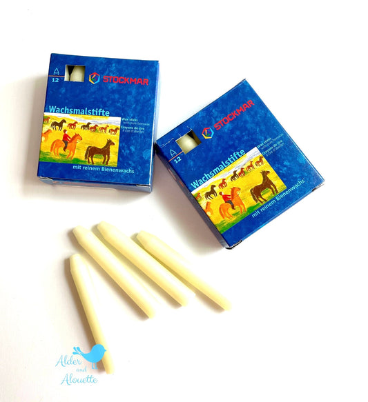 Stockmar Transparent Wax Sticks Paint- next to two boxes
