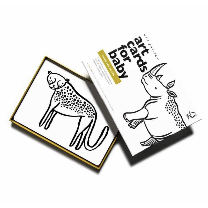 Wee Gallery High Contrast Cards for Babies, Safari - Alder & Alouette
