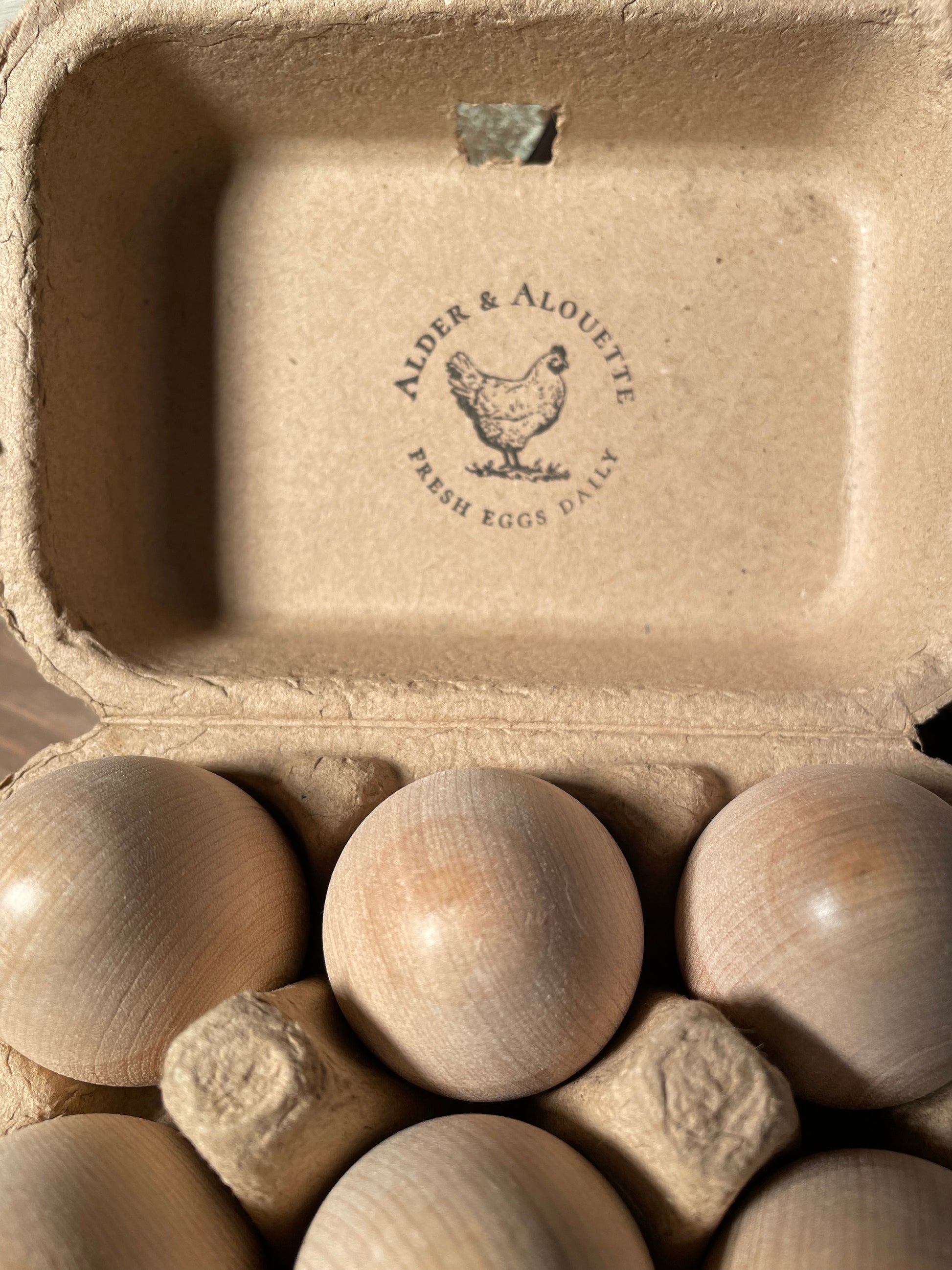 Wooden Toy Eggs for Pretend Play - Alder & Alouette