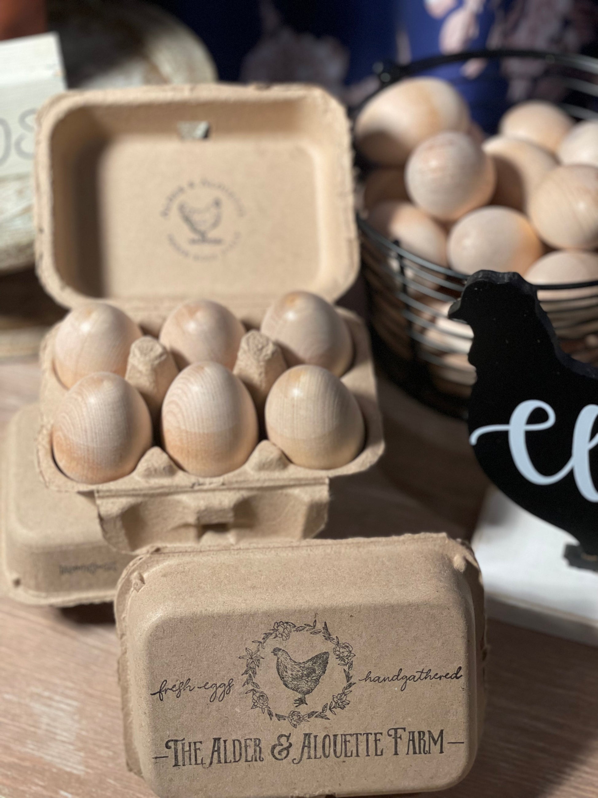 Wooden Toy Eggs for Pretend Play - Alder & Alouette