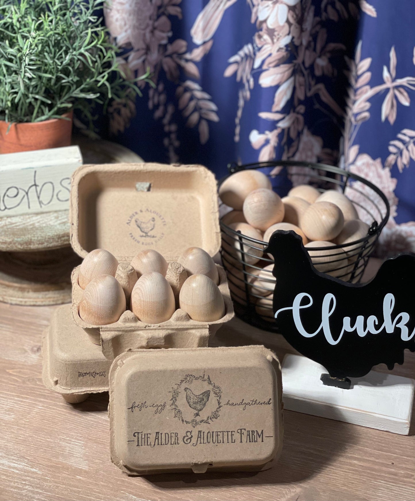 Wooden Toy Eggs for Pretend Play - Alder & Alouette