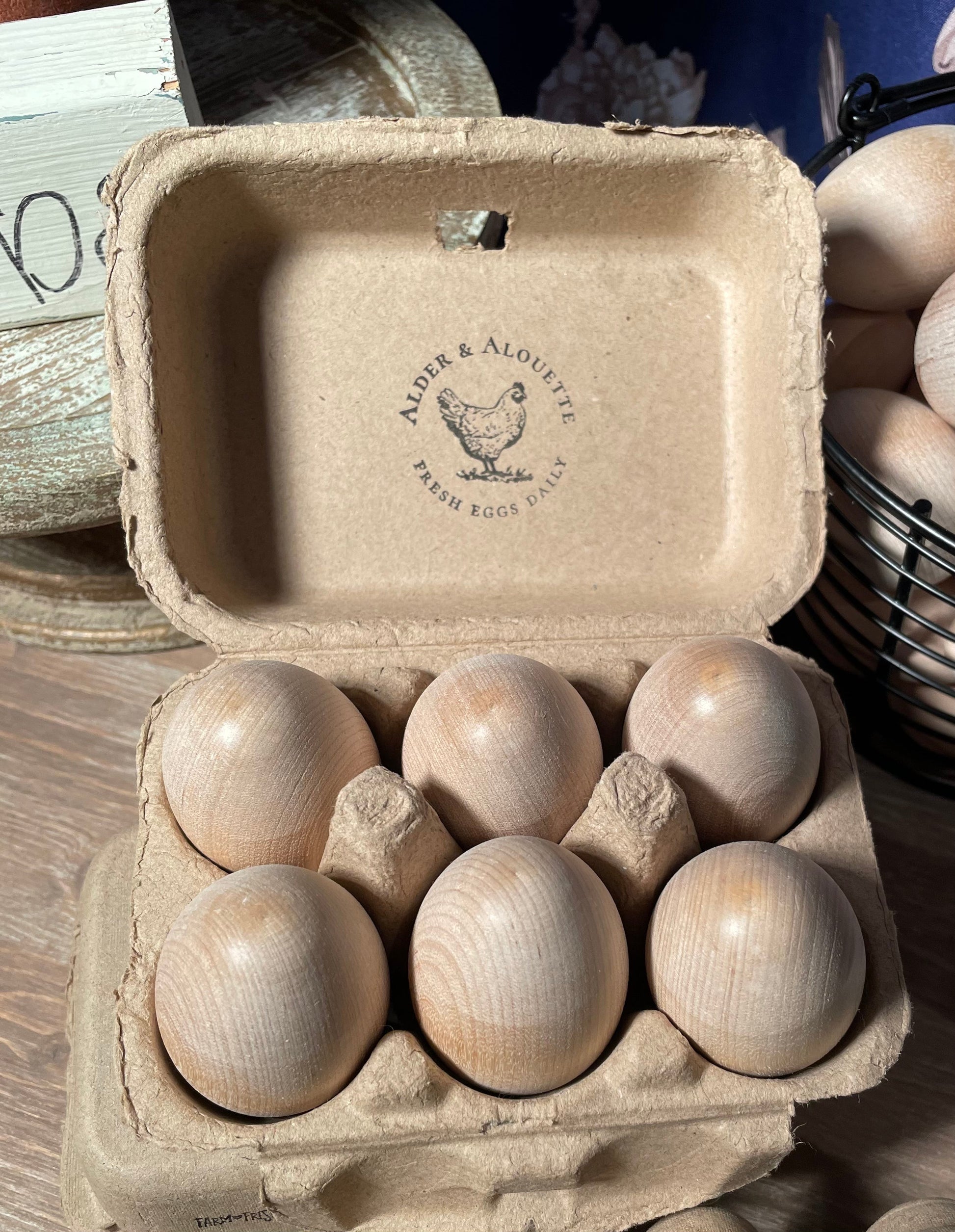 Wooden Toy Eggs for Pretend Play - Alder & Alouette