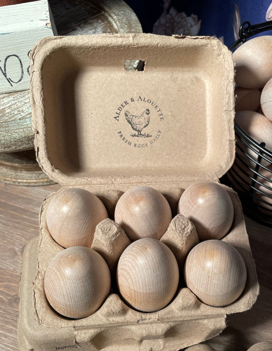 Wooden Toy Eggs for Pretend Play - Alder & Alouette