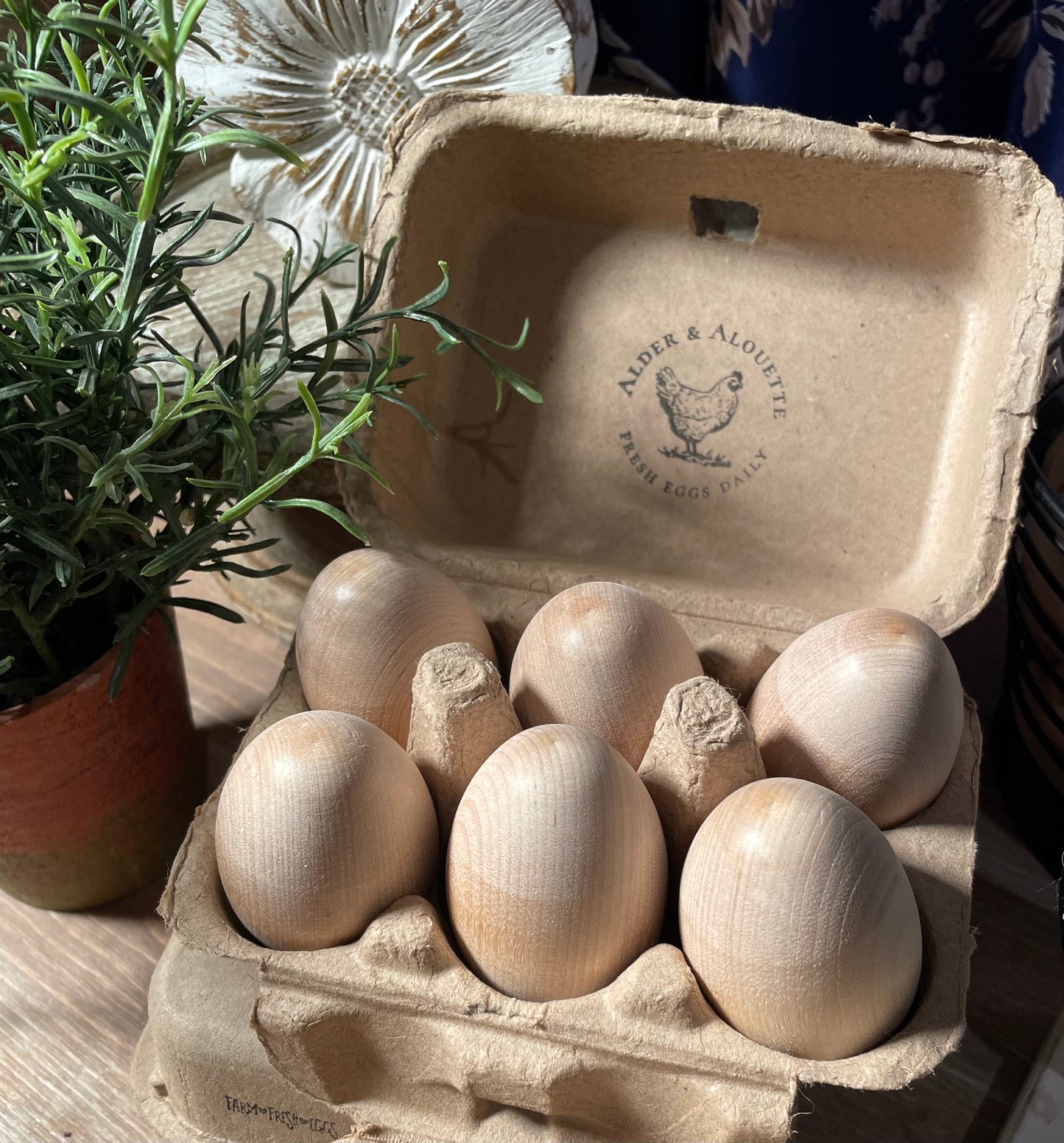 Wooden Toy Eggs for Pretend Play - Alder & Alouette