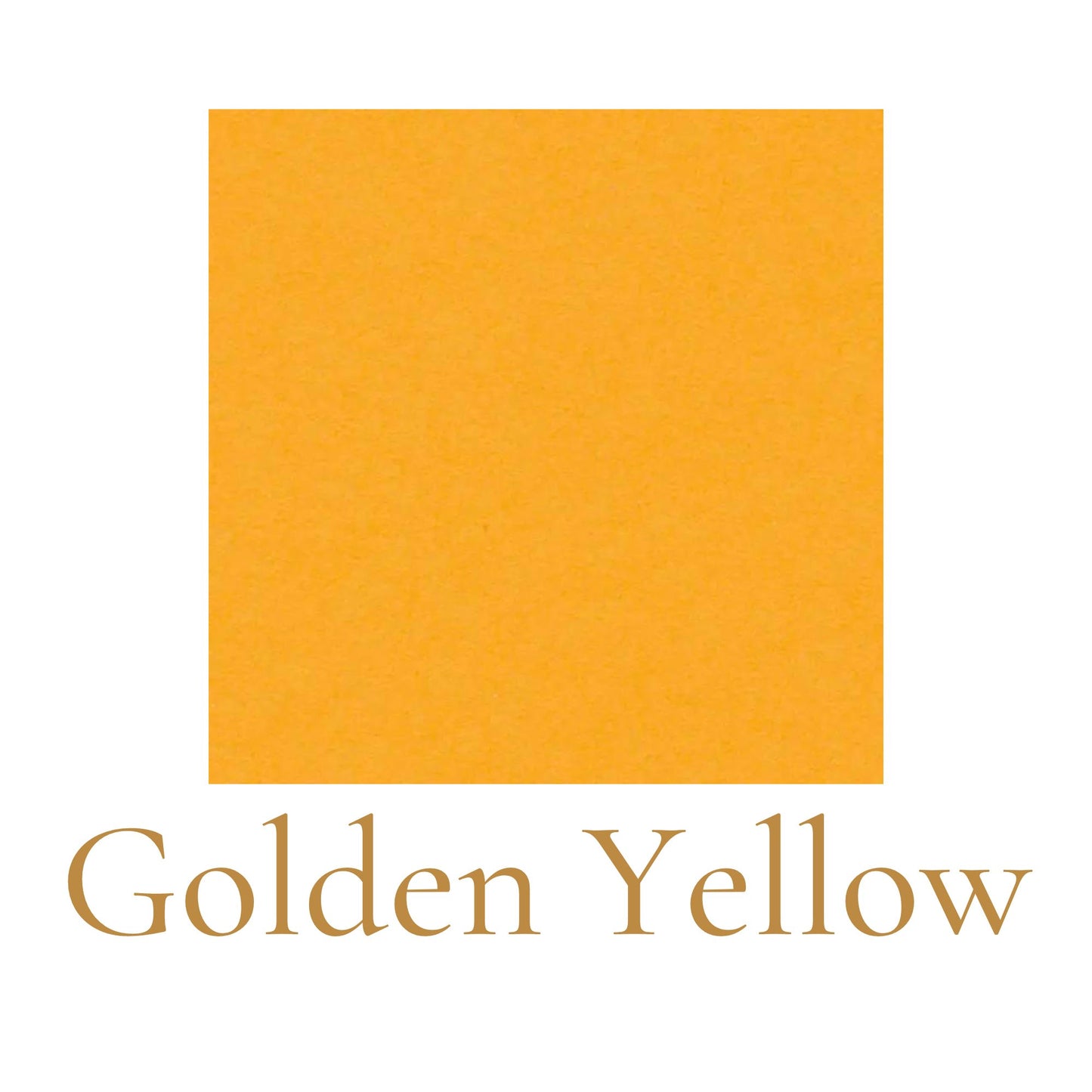Heavyweight woodless English cardboard color swatch in golden yellow