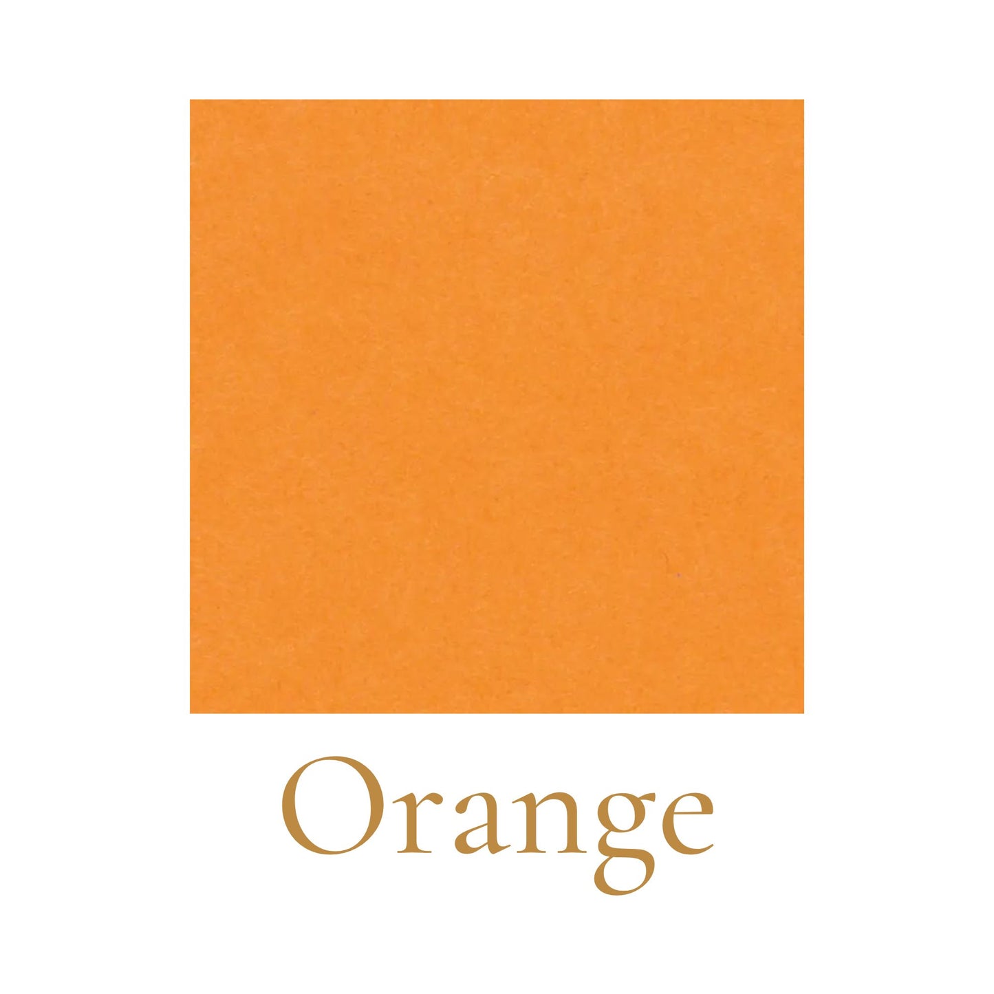 Heavyweight woodless English cardboard color swatch in orange