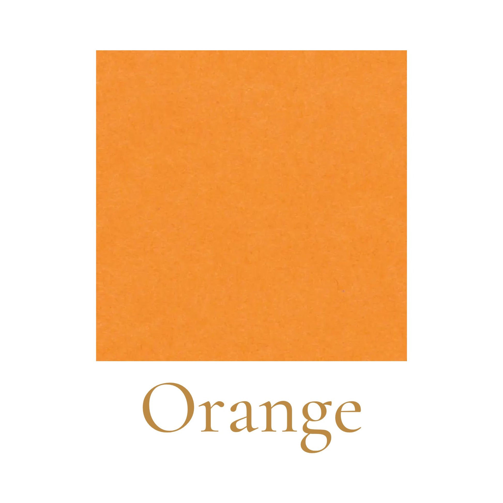 Heavyweight woodless English cardboard color swatch in orange