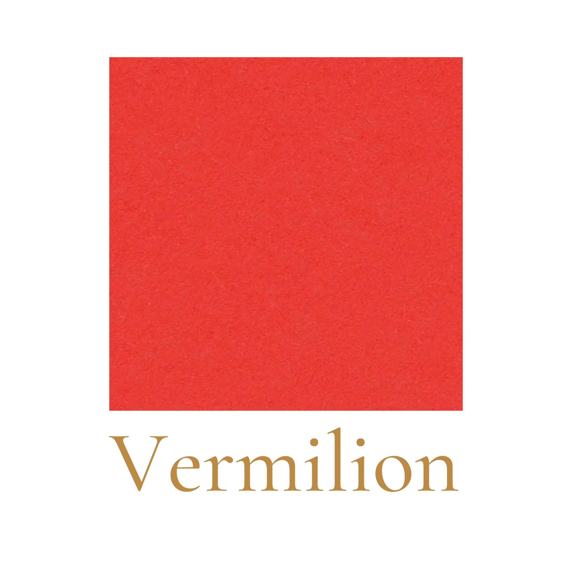 Heavyweight woodless English cardboard color swatch in vermilion